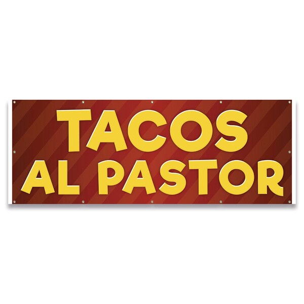 Tacos Al Pastor Banner Concession Stand Food Truck Single Sided